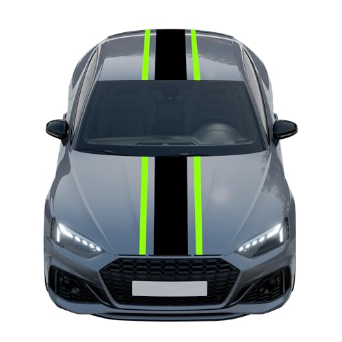 Kiwistar Viperstreifen Rennstreifen Zierstreifen – personalisierbare Streifen Sets - Auto Aufkleber Rally Tuning Dekor Autoaufkleber Sticker - Streifen-Kit Fahrzeugfolierung Decal - 3 Streifen