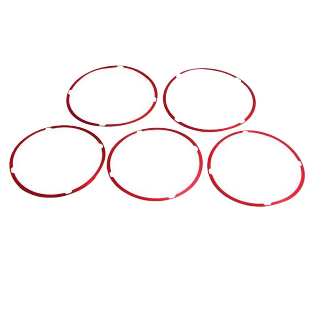 PolarLander5Pcs/Set Air Conditioning Outdoor Air Vent Outlet Ring Cover Trim Decoration Red