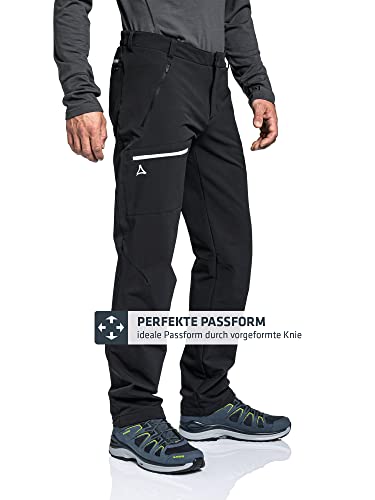 Schöffel Herren Pants Folkstone Warm M, warme Wanderhose mit 4 Wege-Stretch, wasserabweisende Thermohose mit vorgeformtem Knie, black, 58 – Ansicht 6