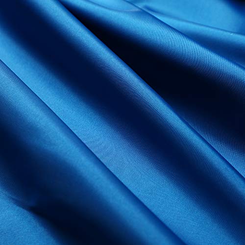 Image of Shower Curtain Liner 72 x 72 Inch Soft Water Repellent Heavy Duty Light Fabric Shower Curtains with 12 Rust-Proof Metal Grommets, Hotel Quality, Machine Washable, Blue