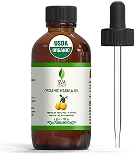 SVA Organics Marula Oil Organic USDA 4 Oz Pure Natural Cold Pressed Carrier