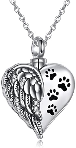 YFN Urn Necklaces for Ashes Sterling Silver Heart Urn Necklaces for Ashes Cremation Memory Jewelry for Women Men
