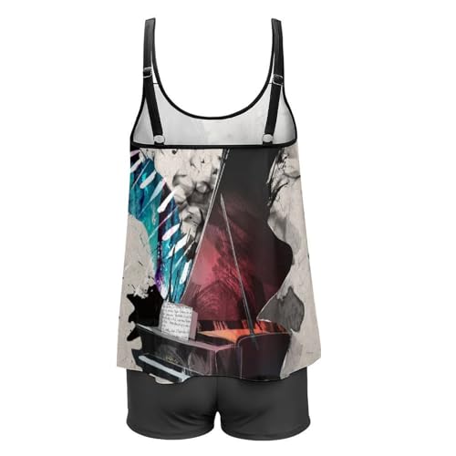 Ensemble bikini tankini avec short de garçon séchage rapide pour la plage - 5