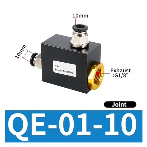 Soupape pneumatique QE-04 robuste en aluminium pour échappement de commande - 3