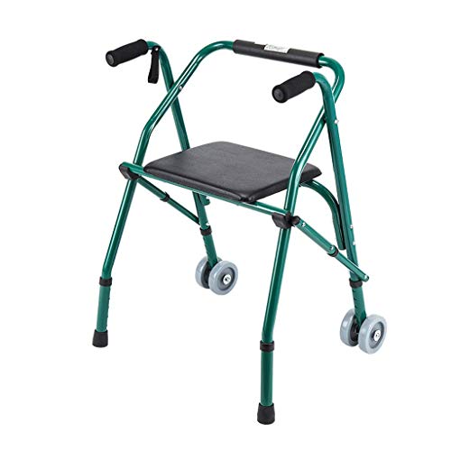 車椅子歩行器、高齢者用シートプレート付き折りたたみ歩行器 4 フィート松葉杖リハビリテーション歩行器歩行器 - 61 28 91 センチメートルノンスリップステッキ病院付き Thoughtful