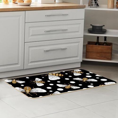 Alfombrilla de cocina lavable negra y alfombra absorbente para cuarto de lavado 7