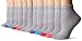 Fruit of the Loom Women's 12 Pack Premium Soft Spun Ankle Socks,   Grey/Multi Heel-Toe, Shoe Size 4-10/Sock Size 9-11