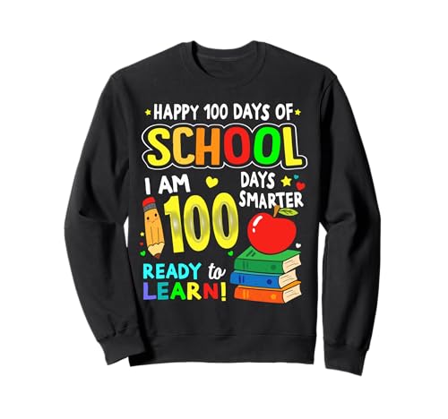 Happy 100 Days of School I'm 100 Days Smarter Kids Boy Girl Sudadera