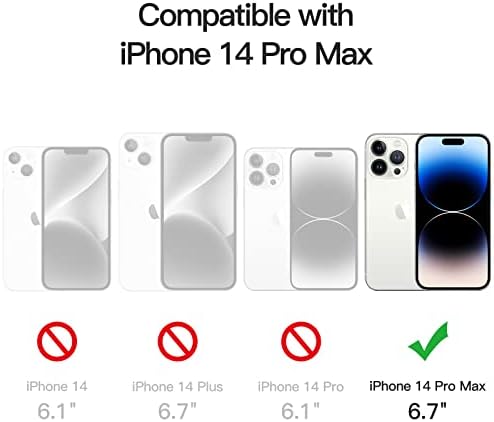 JETech Full Coverage Screen Protector for iPhone 14 Pro Max 6.7-Inch with Camera Lens Protector, Tempered Glass Film, HD Clear, 2-Pack Each