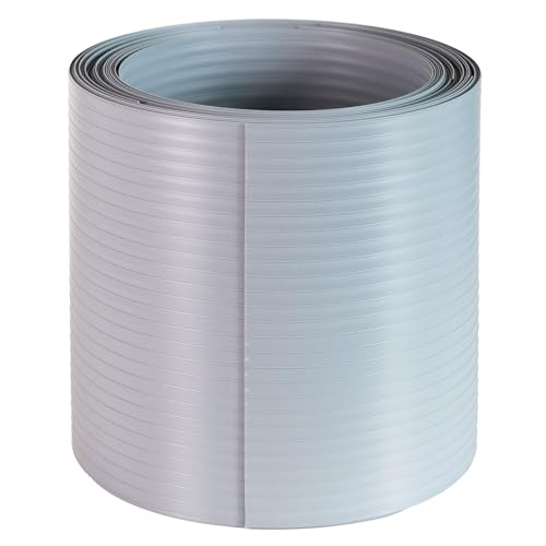 iFence Hart PVC Sichtschutzstreifen für Doppelstabmatten, 19cm x 252,5cm (5, Grau)