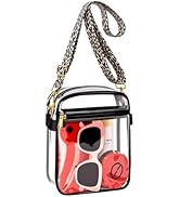 MAY TREE Clear Purse Stadium Approved with Adjustable Strap, 8.5”x6.8”x3” Clear Bag for Stadium E...