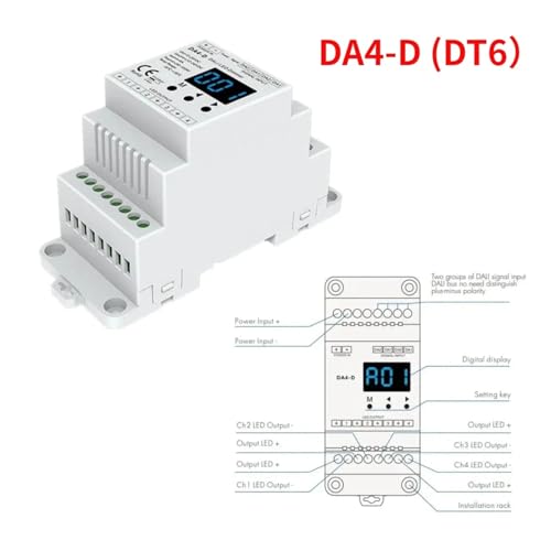 Controlador LED DT6 4CH 5A para resolver la regulación de tiras RGBW 4