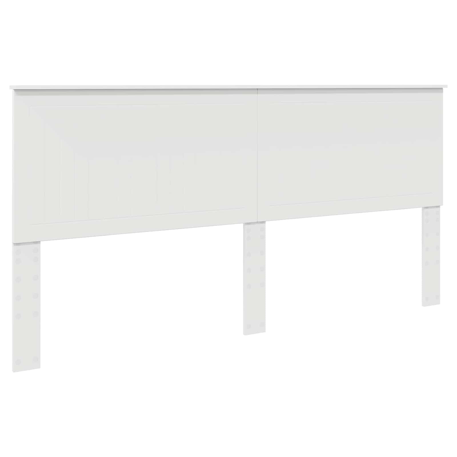 vidaXL Testiera con testiera Bianco 200 cm Legno Multistrato, Accenti Eleganti per la Camera, Accessori Moderni, Zona Notte stilosa, Design Contemporaneo, Ambiente Confortevole