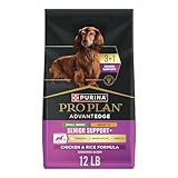 Purina Pro Plan AdvantEDGE Senior Support Plus Small Breed Shredded Blend Chicken and Rice Formula Dry Dog Food - 12 lb. Bag
