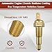 Thermostat Fan Switch, 190'F On - 175'F Off, Automotive Engine Electric Radiator Cooling Fan Temperature Switches Sensor 1/8