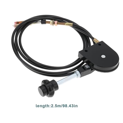 YINETTECH 2,5 M Manuelles Flexibles Drosselklappensteuerkabel für Den Austausch des Baggermotordrehzahlhebels
