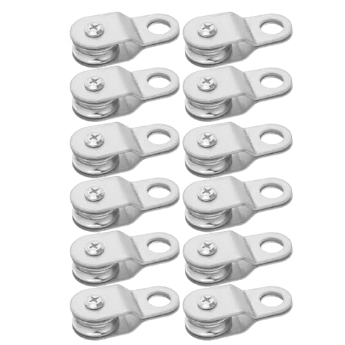 Poulies pivotantes pour câbles de 6 mm - Lot de 12 guide-rouleaux robustes pour levage et suspension