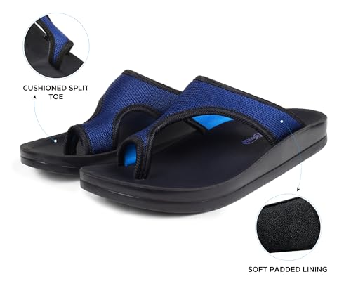 Image of AEROTHOTIC Comfortable Flip Flops for Women with Arch Support Soft Padded Mesh Straps with Breathable Footbed Slip On Footwear Indoor Outdoor Travel Beach walking Sandals Women
