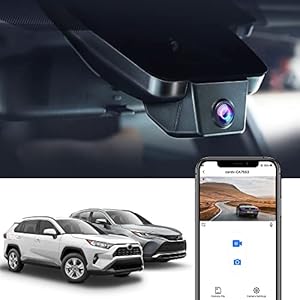 Fitcamx 4K Dash Cam Suitable for Toyota RAV4 2019-2021 LE Limited Premium XLE TRD Hybrid & RAV4 Prime 2021-2024 (Model A/No Vent Hole), OEM Look, UHD 2160P Video, WiFi&APP, Loop Recording, 64GB Card