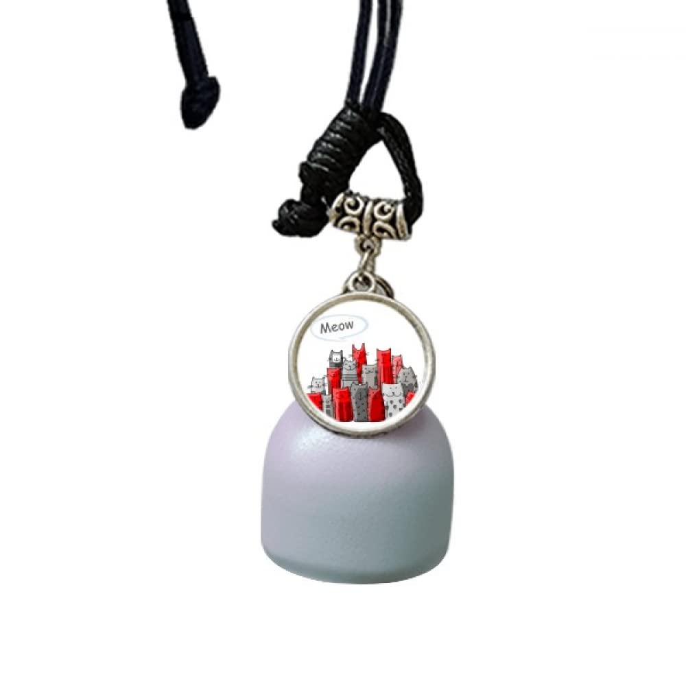 Colgante de gato para coche y campanas de viento para amantes de mascotas