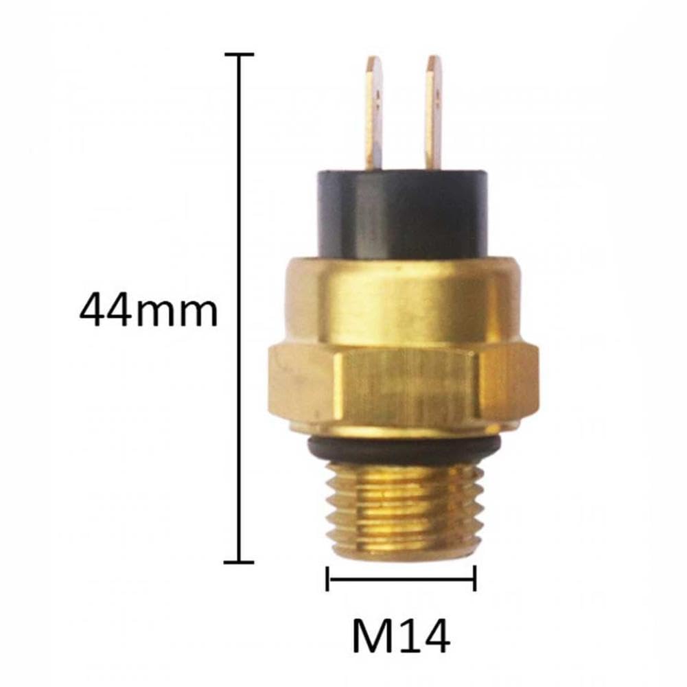 Brass Water Temperature Thermo Fan Switch 12V M10x1.25 Compatible with Automotive Motorcycle Parts Husberg 4 Stroke for Part Number 8K1927225B