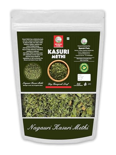 Sparsh Pure Nagauri Kasuri Methi 100gm Dried Fenugreek Leaves for Indian Cooking Multi-Purpose Seasoning.