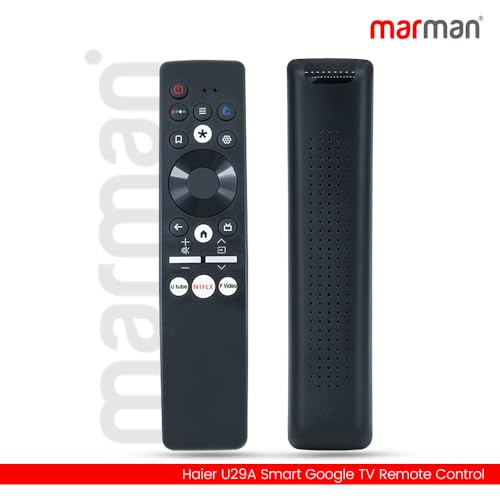 Image of marman Compatible with Haier Google Tv Remote Model HTR-U29A Non Voice Command Suitable for 4K FHD UHD QLED Android TV - Pairing Not Required - Match Key by Key Exactly with Existing Model Remote