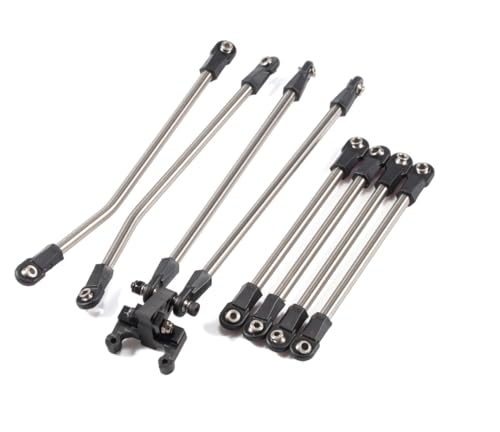 1/10 LCG Chassis Kit Carbon Cage Chassis and Titanium Link Set for Axial Capra Portal Axle Sportsman 2.2S Shafty Super Class Crawler Build (Titanium Link Kit)