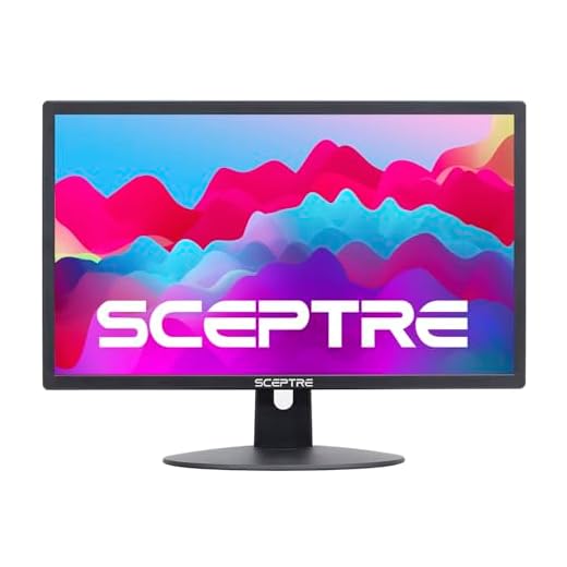 Sceptre 22 inch 1080p LED Monitor HDMI x2 VGA 99% sRGB Wall Mount Ready Build-in Speakers, Machine Black (E22 Series)