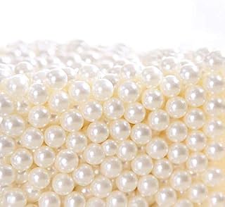 Makeup Beads for Brushes, Art Faux Pearls, HBlife 1100-Piece Round Pearl Beads to