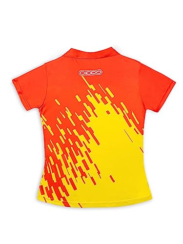 Image of Qiddo Sports Jersey for Girls, Kids Sportswear T-Shirts, Stylish Polo V Neck Half Sleeve Tees for Children