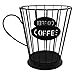 Wobekuy Porta Cialde caffè Capsule caffè Cestello Portaoggetti Bancone Cucina Portaoggetti per Capsule Espresso (Piccolo) -Nero
