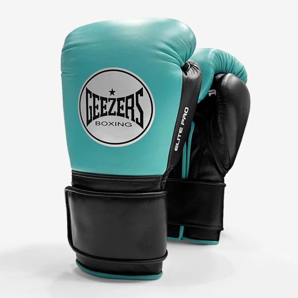 Geezers Boxing Elite Pro 2.0 Hook & Loop Sparring/Training Gloves - Mens, Womens Boxing Hook & Loop gloves - sparring gloves - ideal for heavy duty punch bags (Mint/Black, 12oz) โ image 1