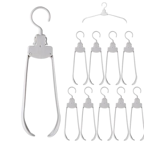 1/10 perchas plegables de viaje, portátiles, antideslizantes, para secar el armario, organizador de ropa, ahorro para armario
