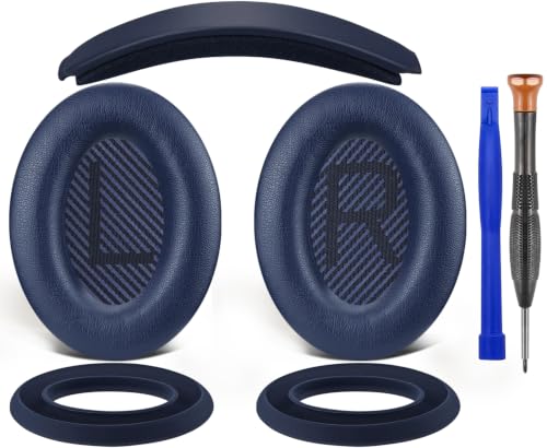 Repuestos para Bose QC35 solucionan el desgaste con almohadillas y diadema azul