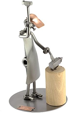 Steelman24 I Schroevenmannetje klorol Sit Down I Made in Germany I Handwerk I Kleine Cadeautjes Geschenkidee I Stalen figuur I Metalen figuur I Metalen mannetje