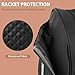 Lufstd Tennis Bags for Women, Quilted Tennis Sling Crossbody Backpack with Hook, Water Resistant Tennis Racket Bags Suitable for Pickleball Badminton, Black