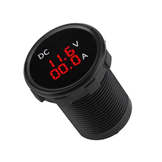 Digital Voltmeter Amperemeter, Motoycle Cigarettändare, 12 Till 24V Digital Voltmeter Amperemeter Spänning Strömmätare Röd LED-display för Bilmotorcykelbåt