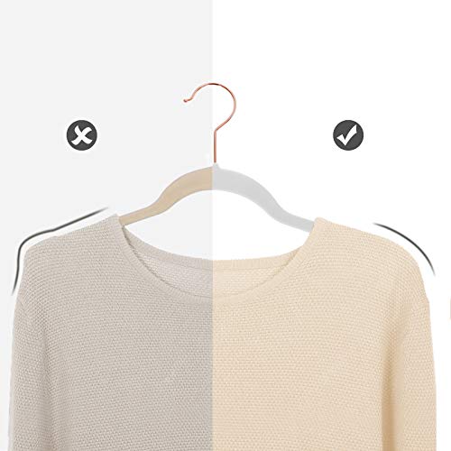 SONGMICS-Velvet-Hangers-30-Pack-Non-Slip-Hangers-with-Rose-Gold-Colored-Swivel-Hooks-Slim-Space-Saving-Hanger-Velvet-Hanger-for-Closet-Heavy-Duty-White-UCRF026W30-Clothes-Hangers-with-Rose-Gold-Color-