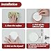 Wideskall® White Round Door Knob Wall Shield Self Adhesive Protector (3