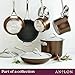 Anolon 83852 Nouvelle Copper Hard Anodized Nonstick Cookware Set / Pots and Pans Set - 11 Piece, Brown