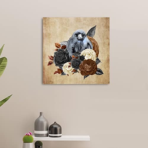 Décoration murale en bois Raven On Skull pour réchauffer l'ambiance de votre chambre à coucher - 4
