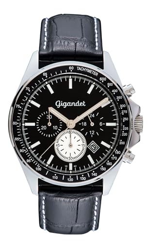 Montre Gigandet Hommes Quartz Japonais Bracelet Cuir Horlogerie Classique