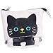 Produktbild SNOWINSPRING Leinwand Cartoon Nette Katze Teleskop Bleistiftbeutel Tasche Schreibwaren Stift Fall Bo mit ReiVerschluss-Grau