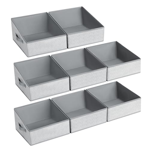 DIMJ Trapezoid Storage Bins, 8-pack with Handles