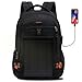 Produktbild WRMING Solar Aufladung Rucksack Multifunktions Outdoor Camping Tasche Solar Panel Abnehmbar Atmungsaktiv Casual Rucksack Laptop-Tasche Schule Schultasche für College Reisen Rucksack,Black