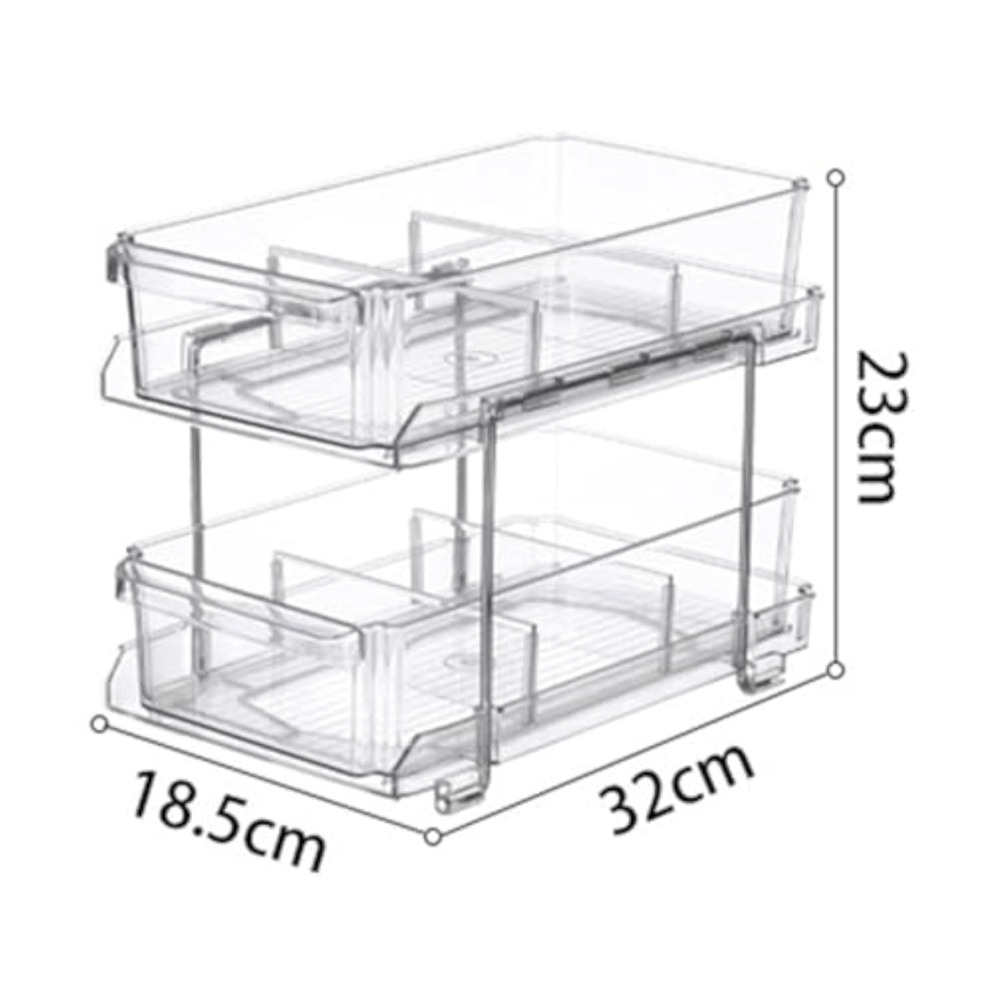 Desktop Organizer Rack, 2 Layer Makeup Trays