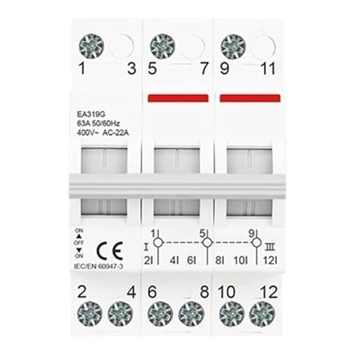 Interruptor de transferencia manual de doble potencia para solucionar fallos de red en carril DIN