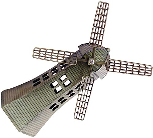 Gfdj Dutch Windmill Model Vintage Metal Craftwork Sculpture Collectible Figurine Architectural Model Decor For Gift Home Office Souvenir (Bronze) #TOP1