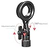 Qiilu Microphone Clip 22mm/0.9in Thread 3/8 Screw Hole 5/8 Screw Hole, Portable Adjustable Mic Holder Anti Vibration Mount Adapter Socket for Recording Studio #2